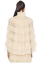 view 3 of 4 Aude Ruffle Cape in Blush Pink