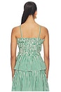 view 3 of 5 Kali Top in Apple Green & White