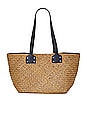 view 2 of 4 Mosley Straw Tote in Almond Beige