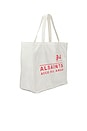 view 3 of 4 Access All Areas Tote in White & Neon Pink