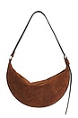 view 2 of 4 Halfmoon Suede Shoulder Bag in Cognac Brown