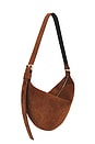 view 3 of 4 Halfmoon Suede Shoulder Bag in Cognac Brown