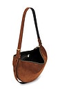 view 4 of 4 Halfmoon Suede Shoulder Bag in Cognac Brown