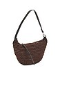 view 3 of 4 Luna Micro Paper Bag in Cognac Brown
