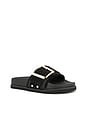view 2 of 5 CHINELO SLIDER COM RÁFIA ELLIE in Black