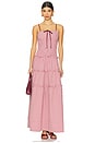 view 1 of 4 Masami Maxi Dress in Checks Burgundy