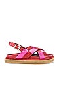view 1 of 5 Marshmallow Scacchi Sandal in Red & Pink