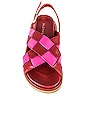 view 4 of 5 Marshmallow Scacchi Sandal in Red & Pink