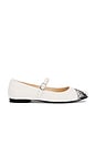view 1 of 5 Musa Indo Ballet Flat in Cream & Grey