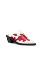 view 2 of 5 Weston Bicolor Leather Mules in Red & Cream
