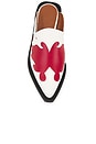 view 4 of 5 Weston Bicolor Leather Mules in Red & Cream