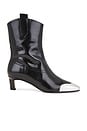 view 1 of 5 Hudson Shimmer Bicolor Leather Ankle Boots in Black & Silver