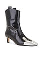 view 2 of 5 Hudson Shimmer Bicolor Leather Ankle Boots in Black & Silver