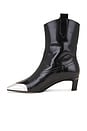 view 5 of 5 Hudson Shimmer Bicolor Leather Ankle Boots in Black & Silver