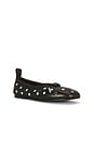 view 2 of 5 ZAPATO PLANO ROSALIND ALL STUDS LEATHER BALLET  in Vintage Effect Brown
