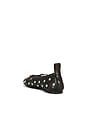 view 4 of 5 ZAPATO PLANO ROSALIND ALL STUDS LEATHER BALLET  in Vintage Effect Brown