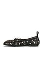 view 6 of 5 ZAPATO PLANO ROSALIND ALL STUDS LEATHER BALLET  in Vintage Effect Brown