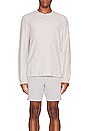 view 3 of 4 Micro Waffle Fast Break Henley in Heather Grey