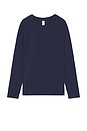 view 1 of 4 Vapor Crewneck Long Sleeve Dry Fit in Navy