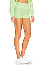 view 2 of 4 Alosoft Aura Short in Neon Lime Heather