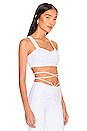 view 2 of 4 Airbrush Cinch Bra in White