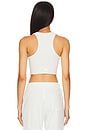 view 3 of 4 Seamless Delight High Neck Bra in White Heather
