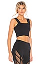 view 2 of 4 Bind Fitted Bra Tank in Black