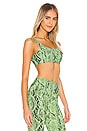 view 2 of 4 Vapor Snakeskin Sports Bra in Neon Lime