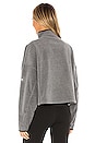 view 3 of 4 Yin Yang Reversible Half Zip Pullover in Anthracite Heather