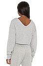 view 3 of 4 Prima Off Shoulder Pullover in Dove Grey Heather