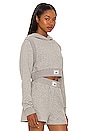 view 2 of 4 Quilted Arena Cropped Hoodie in Heather Grey