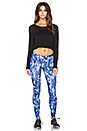 view 4 of 4 Airbrush Legging in Deep Electric Blue Python