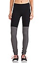 view 2 of 6 Goddess Ribbed Legging in Black & Stormy Heather