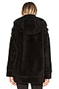 view 3 of 4 Norte Faux Sherpa Coat in Black