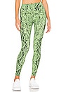 view 1 of 4 High Waist Snakeskin Vapor Legging in Neon Lime