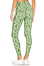 view 3 of 4 High Waist Snakeskin Vapor Legging in Neon Lime