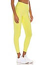 view 2 of 4 7/8 High Waist Airbrush Legging in Shock Yellow