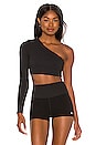 view 1 of 4 Body Wave Crop Long Sleeve Top in Black