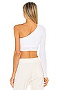 view 3 of 4 Body Wave Crop Long Sleeve Top in White