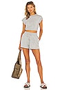 view 4 of 4 Dreamy Crop Short Sleeve Top in Dove Grey