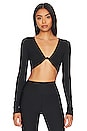 view 1 of 4 Ribbed Knotty Long Sleeve in Black