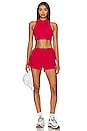view 4 of 4 Goddess Rib Cropped Dynamite Tank in Classic Red