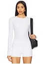 view 1 of 4 Ribbed Modal Long Sleeve Top in White