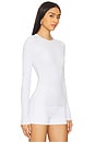 view 2 of 4 Ribbed Modal Long Sleeve Top in White