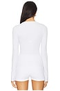 view 3 of 4 Ribbed Modal Long Sleeve Top in White