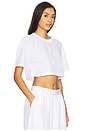 view 2 of 5 Mesh Cropped Mirage Tee in White