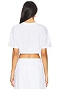 view 3 of 5 Mesh Cropped Mirage Tee in White