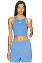view 1 of 4 Aspire Tank Top in Crystal Clear Blue & White