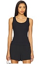 view 1 of 4 Ribbed Mesh Secret Tank Top in Black