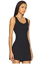 view 2 of 4 Ribbed Mesh Secret Tank Top in Black